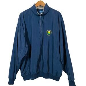 La Mode U of Michigan Golf Course Half Zip Pullover Navy Gold Long Sleeve - XXL